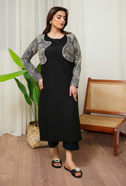 Humdum | Ayra Ready to wear | Ayra - D05 L Black Lawn