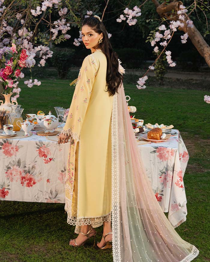 Zevk | Flora Festive Lawn | LIME S Yellow Lawn