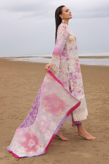 Nureh | Gardenia Embroidered Lawn 25 | NSG-172 S Ivory Lawn