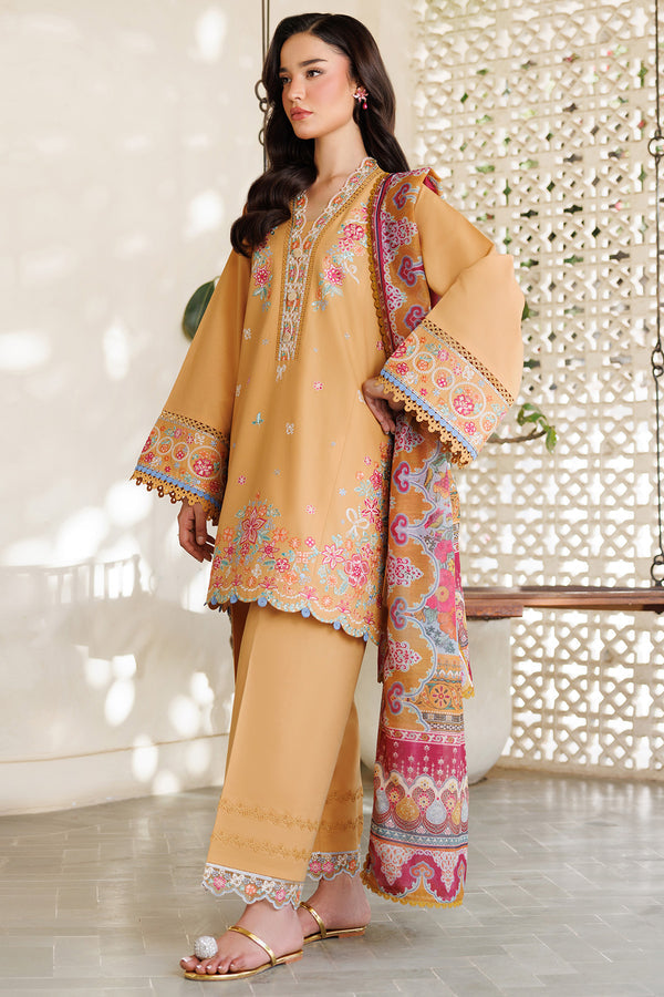 Farasha | Summer Weaves Embroidered Lawn | Golden Bloom XL Pale Yellow Lawn