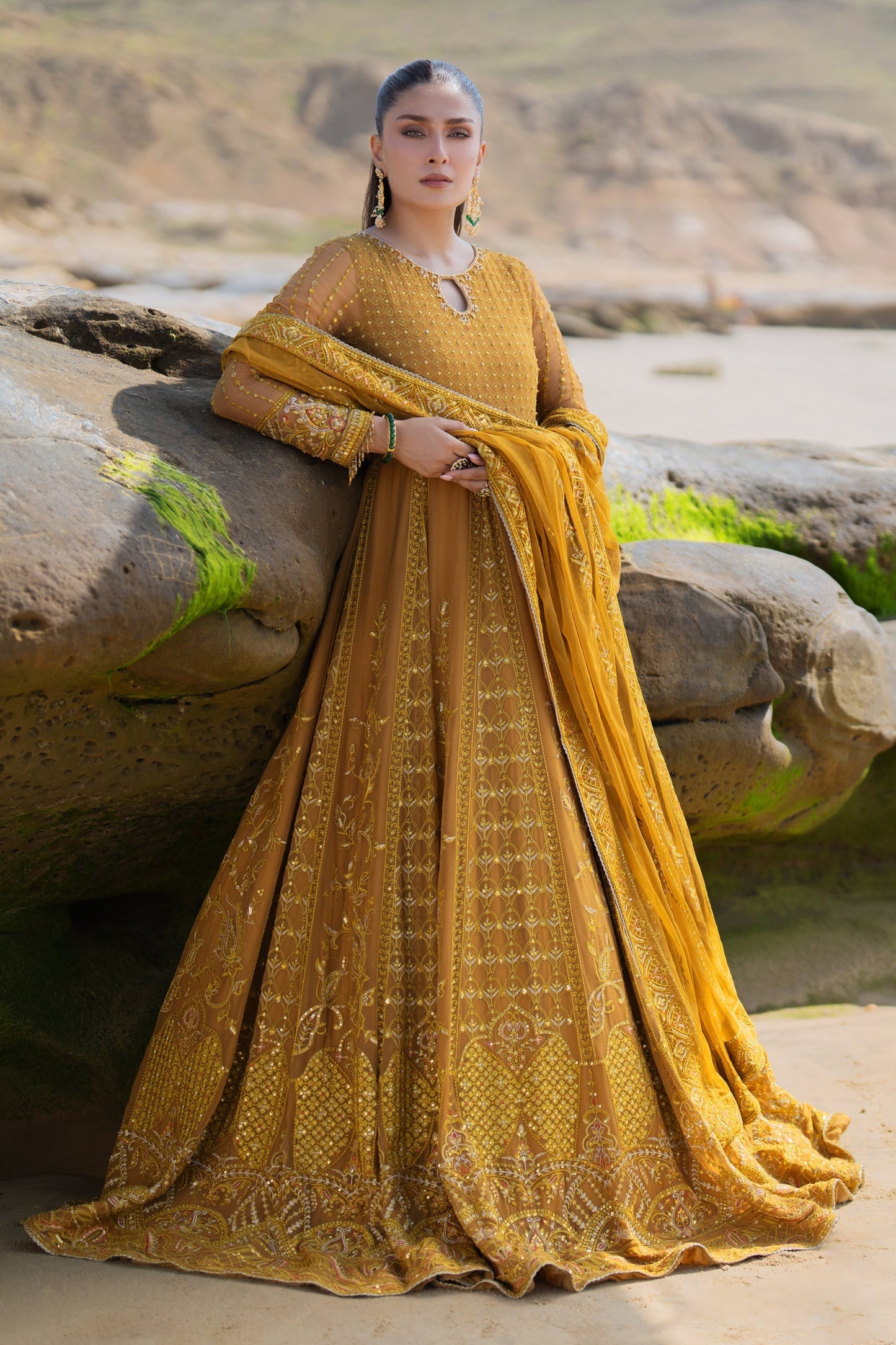 Naqshi | Sahil Kinaray | AINARA L Mustard Crinkle