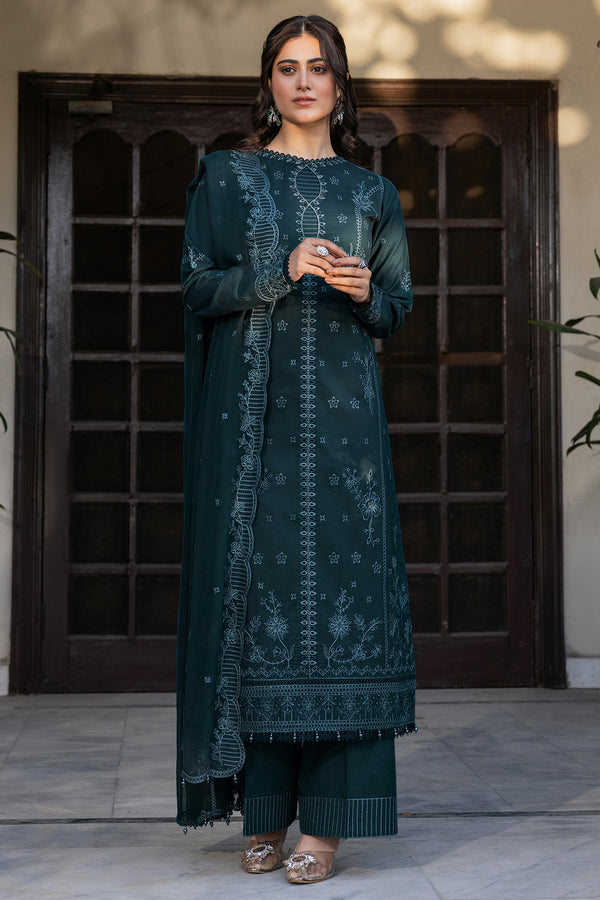 Farasha | Summer Weaves Embroidered Lawn | Teal Serenity XS Zinc Lawn