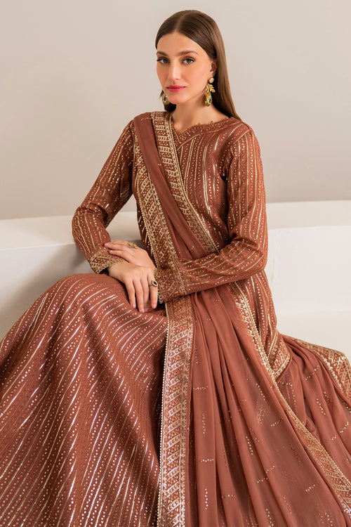 Farasha | Lumiere Formals | RUSSET - Pakistani Designer Dress - by Farasha | Type: Formal - 100% Original at Saira Sultan