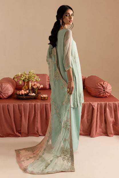 Nureh | Mukeshkari Formals | MK-11 S Ice Blue Chiffon