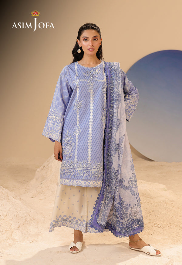 Asim Jofa | Summer Rhapsody | AJUBU-13 Printed Embroidered Lawn - Pakistani Designer Dress - by Asim Jofa - Type : Ladies Clothes - 100% Original at Saira Sultan