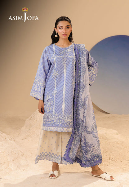 Asim Jofa | Summer Rhapsody | AJUBU-13 Printed Embroidered Lawn - Pakistani Designer Dress - by Asim Jofa - Type : Ladies Clothes - 100% Original at Saira Sultan
