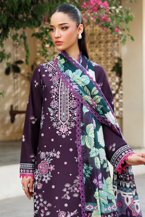 Farasha | Summer Weaves Embroidered Lawn | Plum Allure XL Dark Purple Lawn