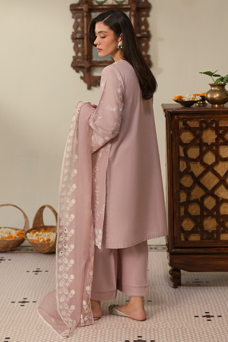 Cross Stitch | Chikankari Lawn 25 | MAUVE GLAM S Pink Lawn