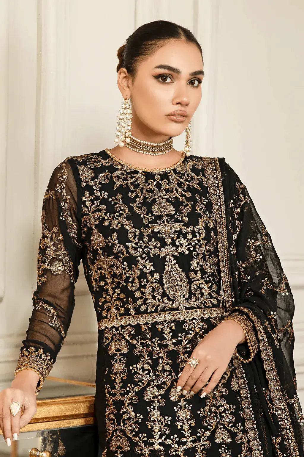 Zarif | Mehroz Formals | Black Ruby - Pakistani Designer Dress - by Zarif | Type: Formal - 100% Original at Saira Sultan
