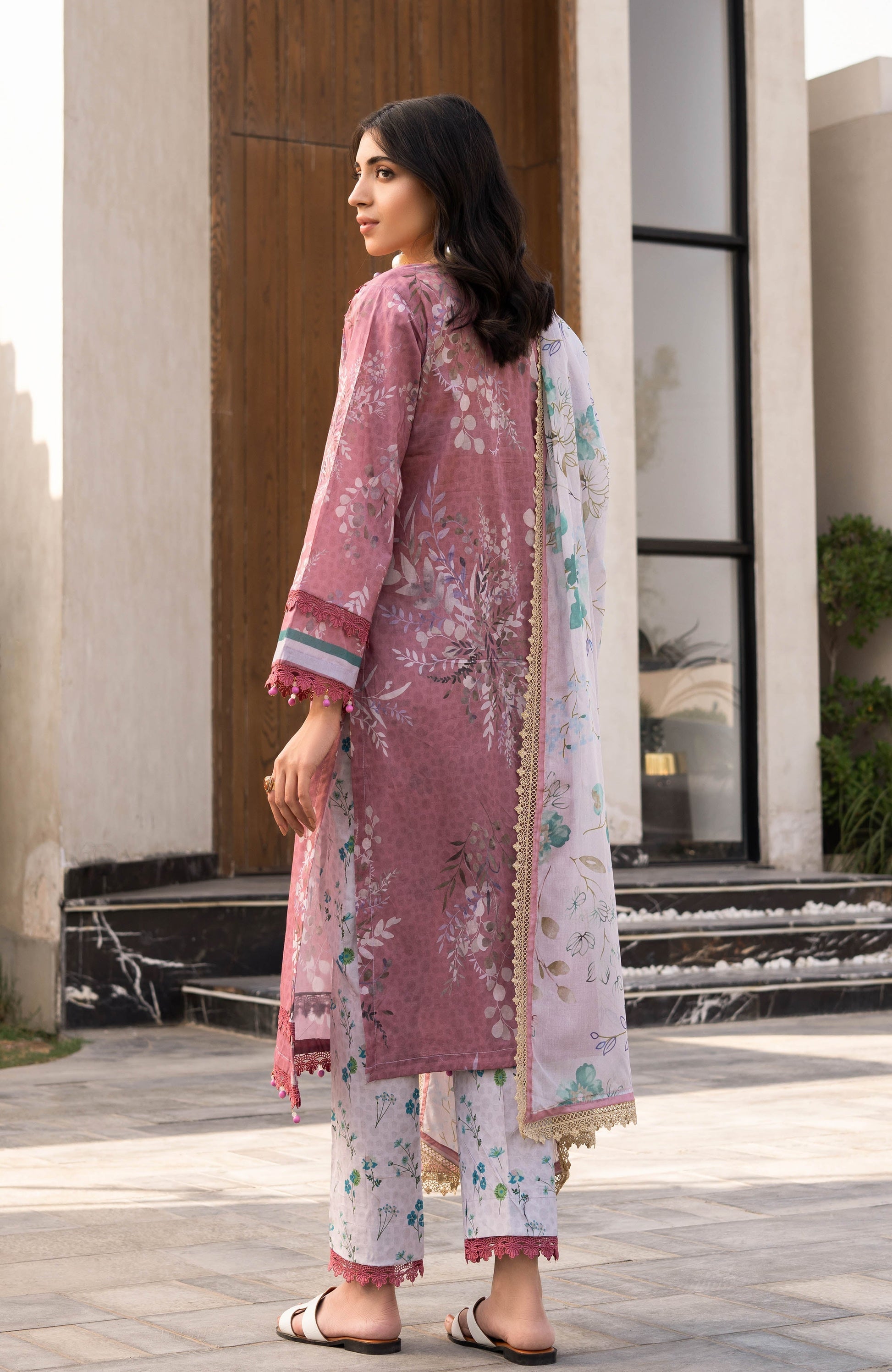Alzohaib | Premium Prints 25 | AZP-25-09 S Tea Pink Digital Printed