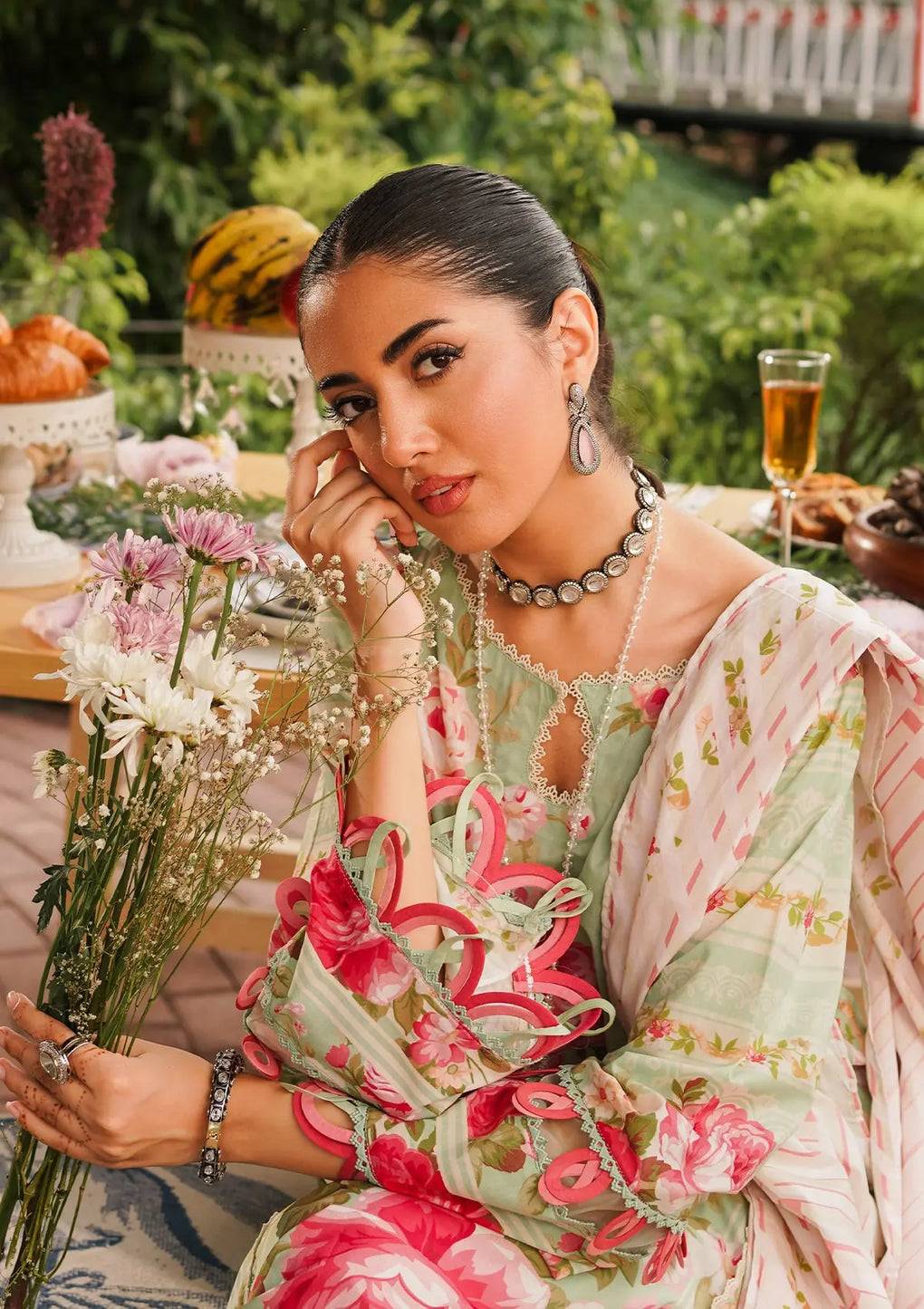Elaf Premium | Printed Collection 24 | EEP-05A - Mint To Be - Pakistani Designer Dress - by Elaf Premium | Type: Casuals - 100% Original at Saira Sultan