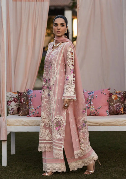 Kahf Premium | Luxury Lawn 25 | KLR-09 Bellerose L Pink Lawn