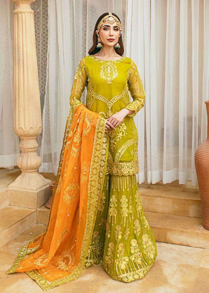 Daud Abbas | Formals Collection | Henna - Pakistani Designer Dress - by Daud Abbas | Type: Formal - 100% Original at Saira Sultan