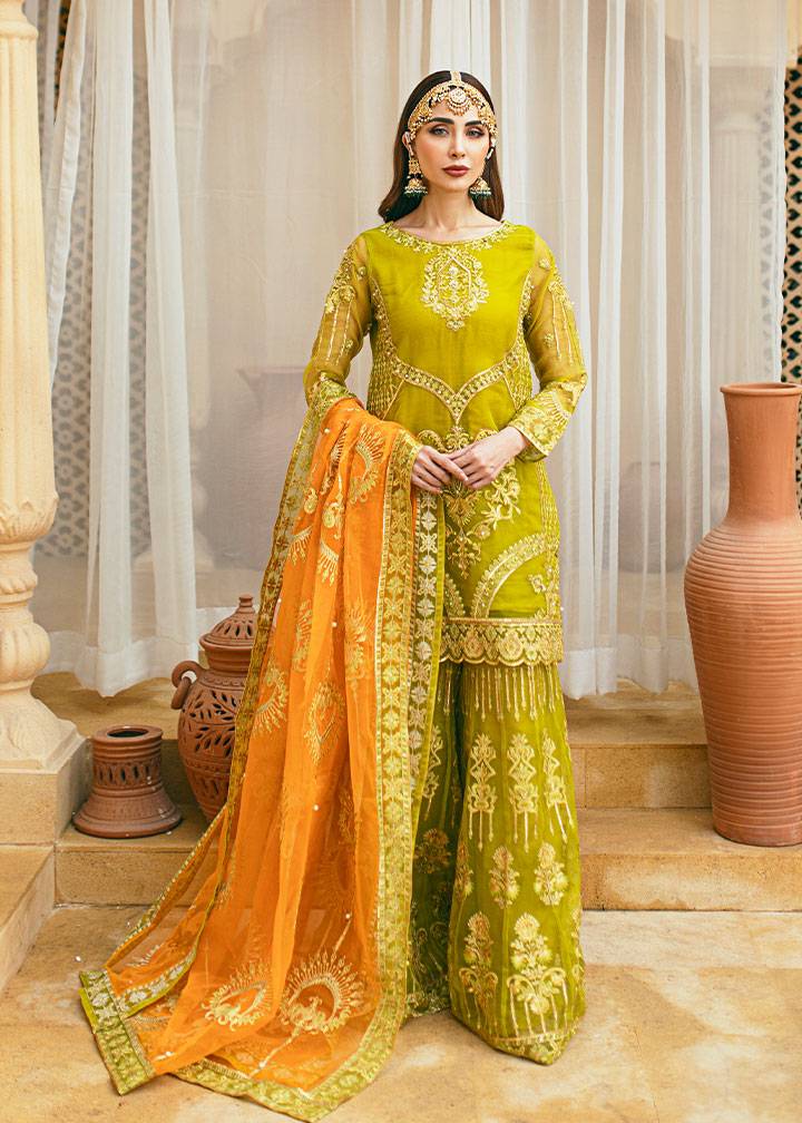 Daud Abbas | Formals Collection | Henna - Pakistani Designer Dress - by Daud Abbas | Type: Formal - 100% Original at Saira Sultan