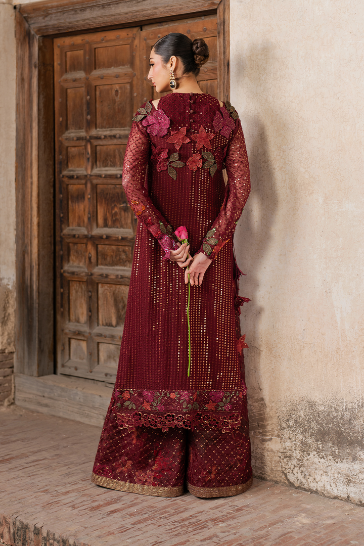Iznik | Luxury Chiffon | ILC-05 L Maroon Chiffon