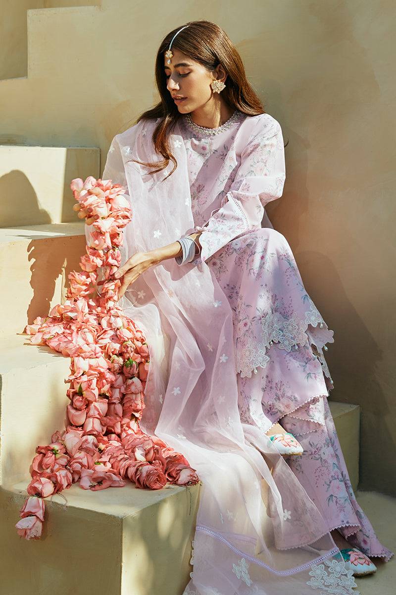 Cross Stitch | Premium Lawn 24 | SHADOW BERRY - Pakistani Designer Dress - by Cross Stitch | Type: Formal - 100% Original at Saira Sultan