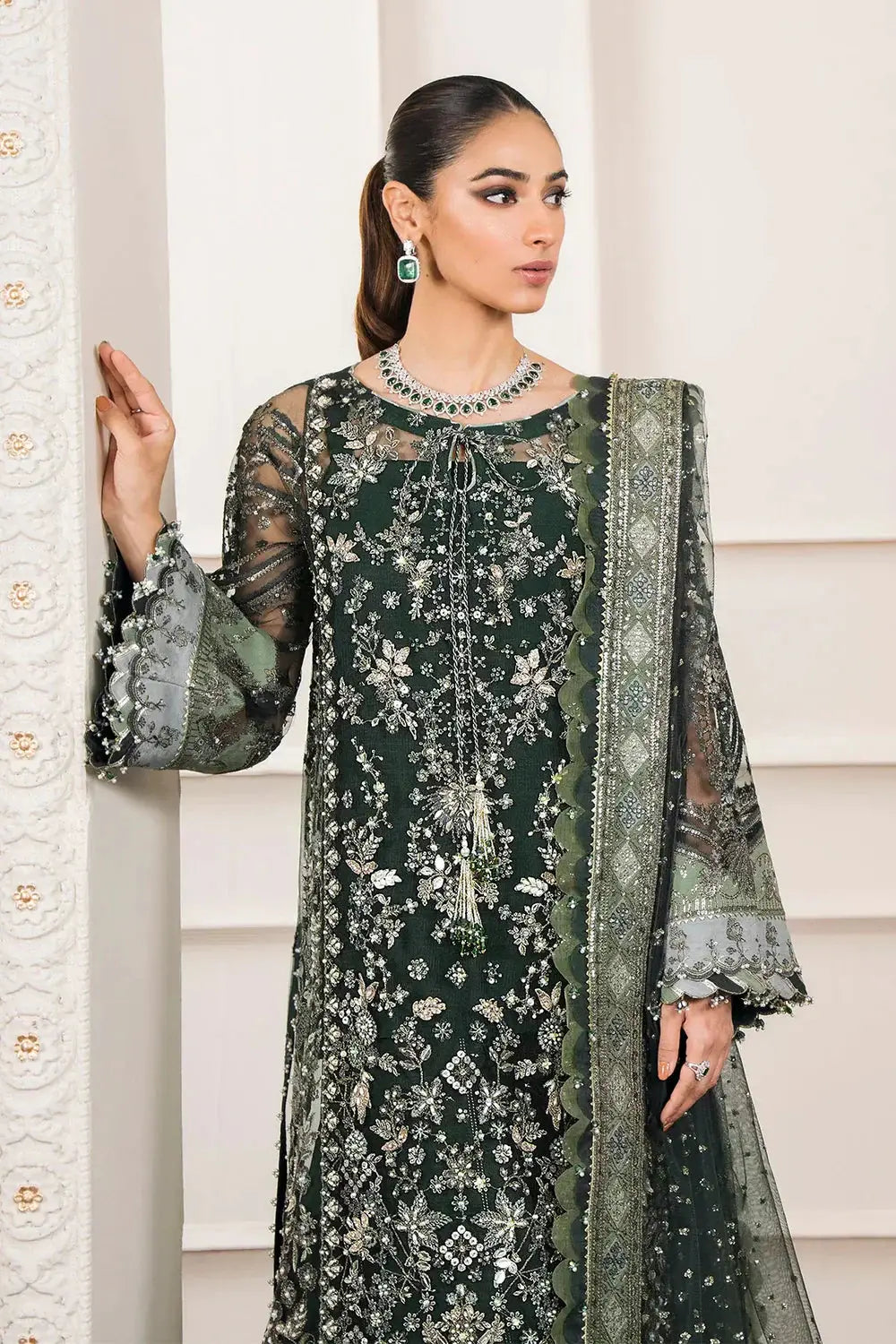 Baroque | Chantelle Embroidered Collection | CH12-05 - Pakistani Designer Dress - by Baroque | Type: Bridal - 100% Original at Saira Sultan