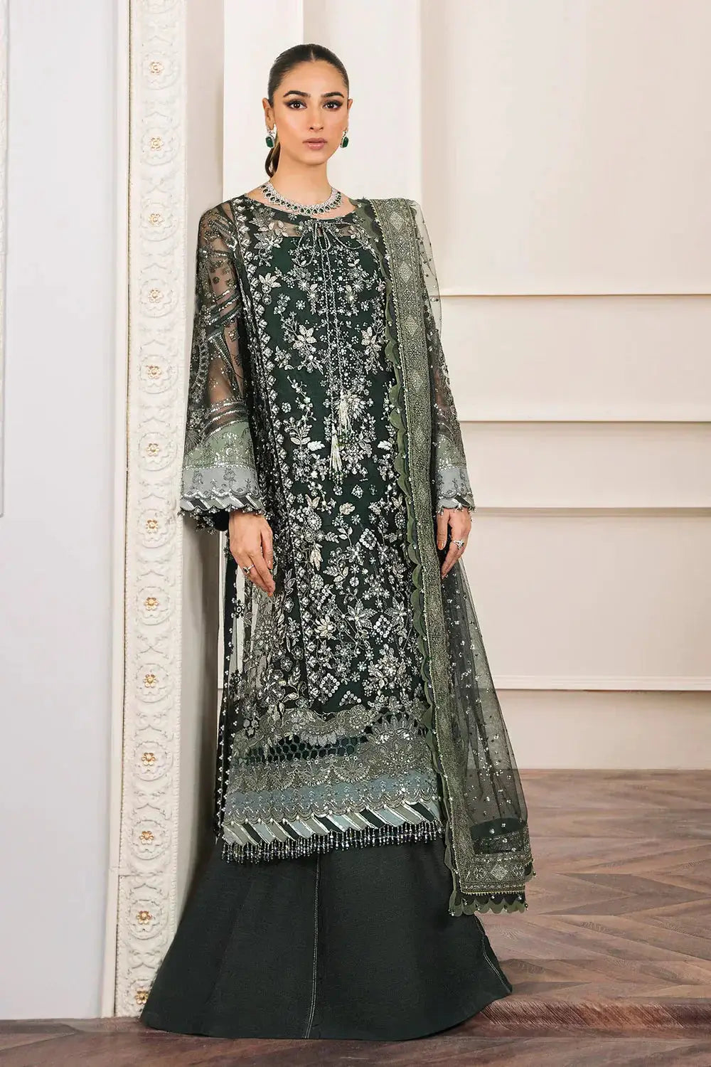 Baroque | Chantelle Embroidered Collection | CH12-05 - Pakistani Designer Dress - by Baroque | Type: Bridal - 100% Original at Saira Sultan