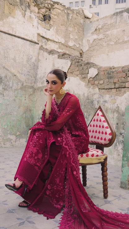 Qalamkar | Chiffon Edit | WC-06 JAYNE - Pakistani Designer Dress - by Qalamkar - Type : Ladies Clothes - 100% Original at Saira Sultan