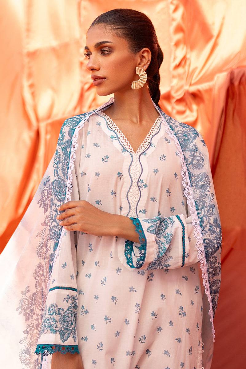 Cross Stitch | Eid Lawn 24 | FLORET - Pakistani Designer Dress - by Cross Stitch | Type: Luxury - 100% Original at Saira Sultan