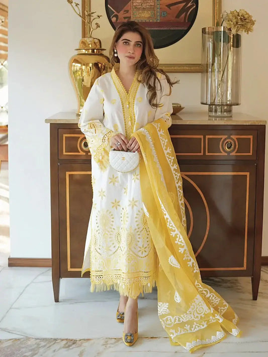 Faiza Faisal | Maya Luxury Lawn | Ceren - Pakistani Designer Dress - by Faiza Faisal | Type: Luxury - 100% Original at Saira Sultan