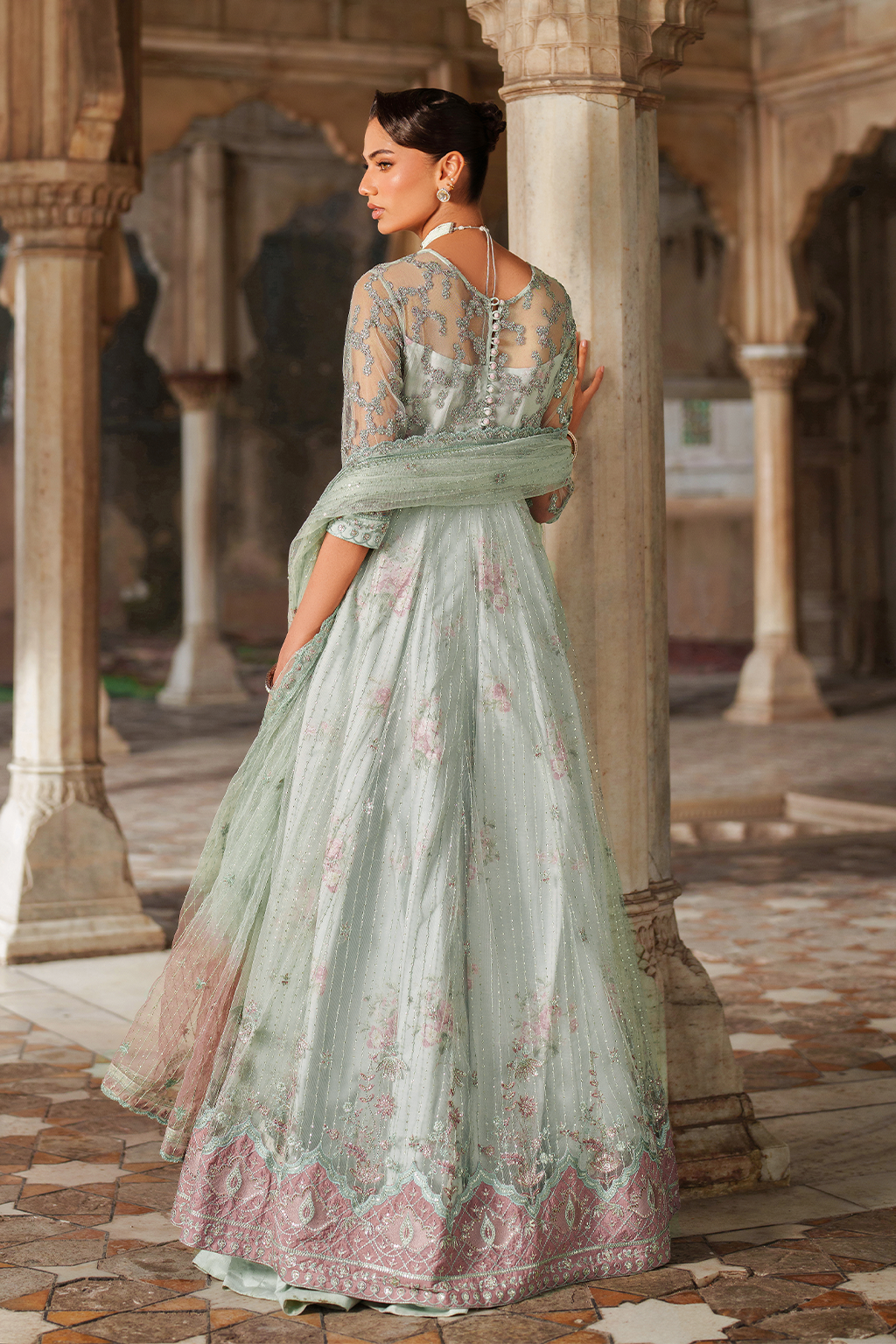Iznik | Festive Formal | UE-553 Embroidered Net - Pakistani Designer Dress - by Iznik - Type : Ladies Clothes - 100% Original at Saira Sultan