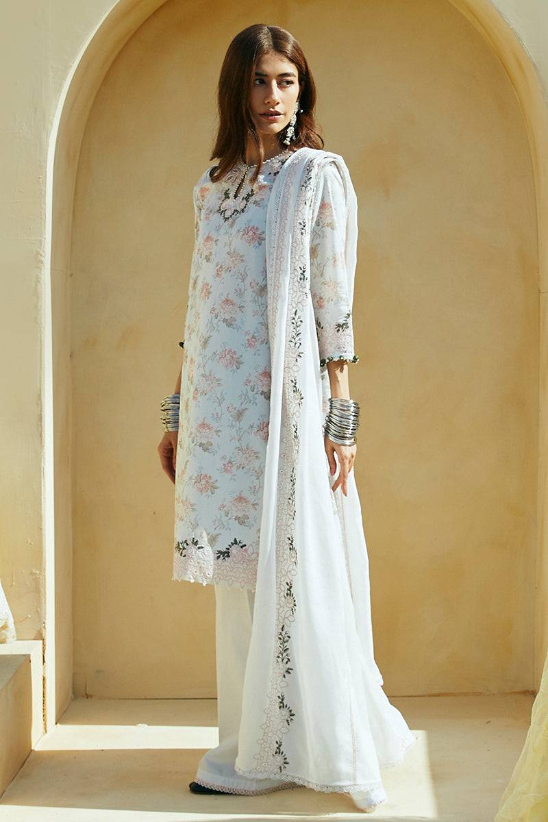Cross Stitch | Premium Lawn 24 | FLORAL MARINE - Pakistani Designer Dress - by Cross Stitch | Type: Formal - 100% Original at Saira Sultan