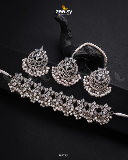 Necklace-0920 Silver White