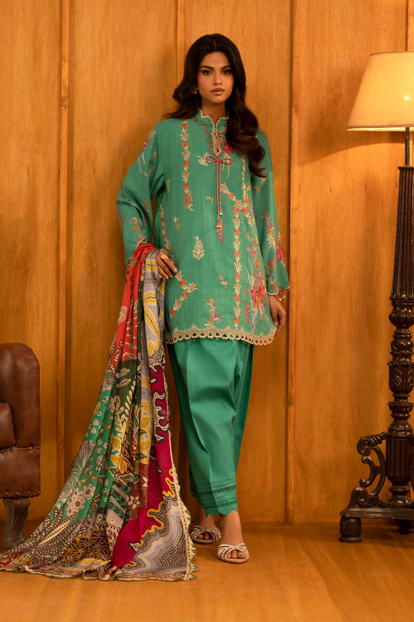 Sana Safinaz | Muzlin Winter 25 | M253-008A by Sana Safinaz - Designer Dress - Type : Ladies Clothes - Available at Saira Sultan - 100% Original 