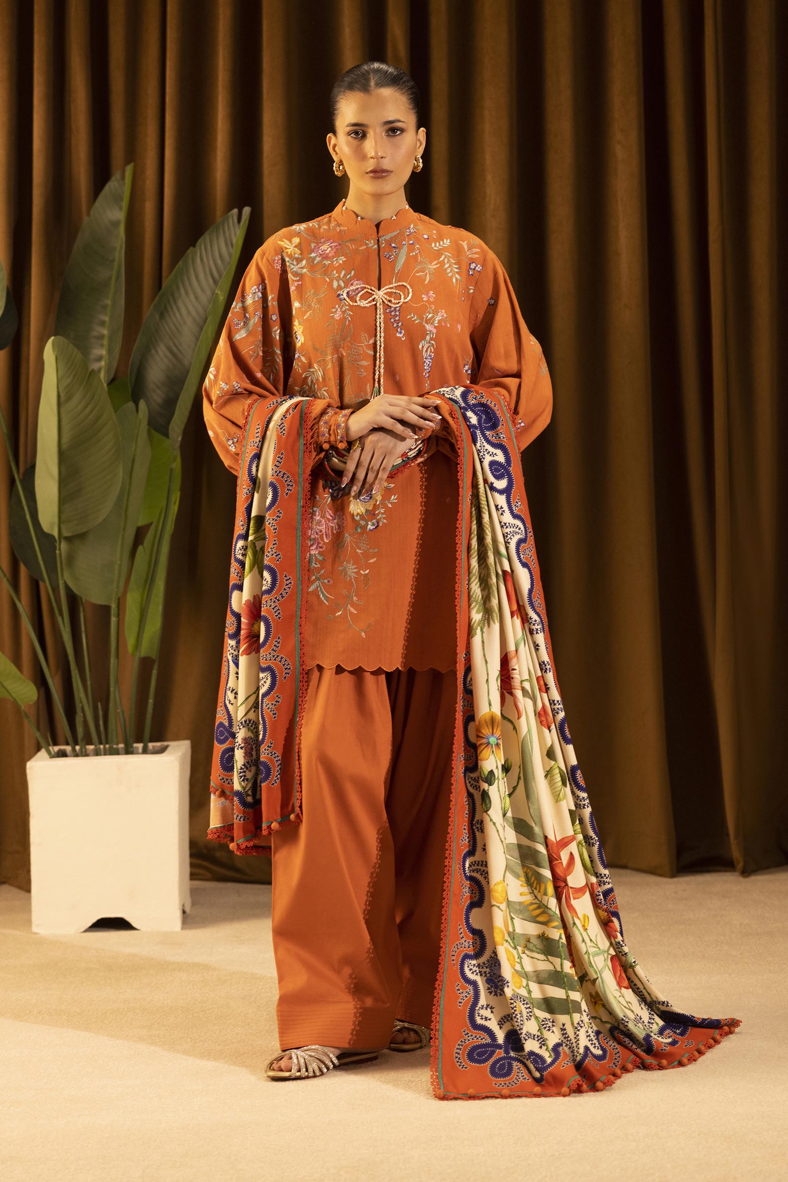 Sana Safinaz | Muzlin Winter 25 | M253-009B by Sana Safinaz - Designer Dress - Type : Ladies Clothes - Available at Saira Sultan - 100% Original 