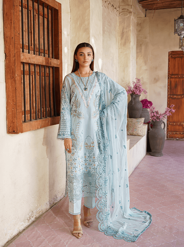 Zebtan | Zeenat Luxury Lawn Eid Collection | ZL 06 - Pakistani Designer Dress - by Zebtan | Type: Luxury - 100% Original at Saira Sultan
