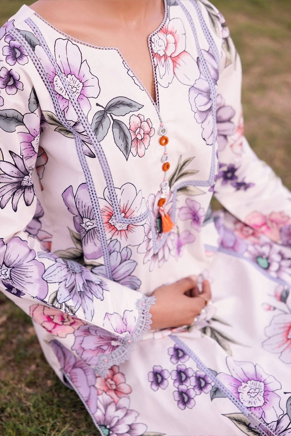 Alizeh | Sheen Lawn Prints 24 | TUBEROSE - Pakistani Designer Dress - by Alizeh | Type: Casuals - 100% Original at Saira Sultan