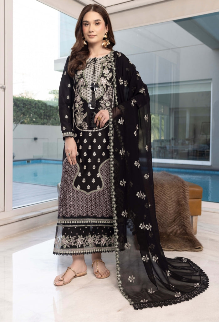 Humdum | Dilkash 25 | Dilkash - D08 XS Black Lawn