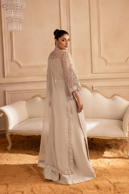 Vanya | Marlene Formals | ML-08 S Pastel Gray Organza