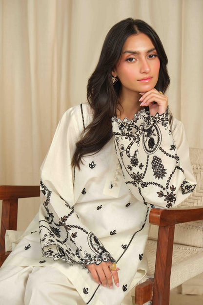 Noor by Saadia Asad | Noor Pret 25 | D2 - Monochrome Flair - Pakistani Designer Dress - by Noor by Saadia Asad - Type : Ladies Clothes - 100% Original at Saira Sultan