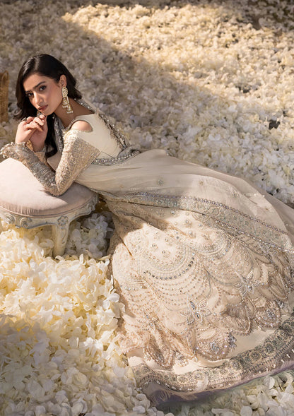 Elaf Premium | Formal Handwork Collection | EFH-06 GHAZAL M Off White Organza