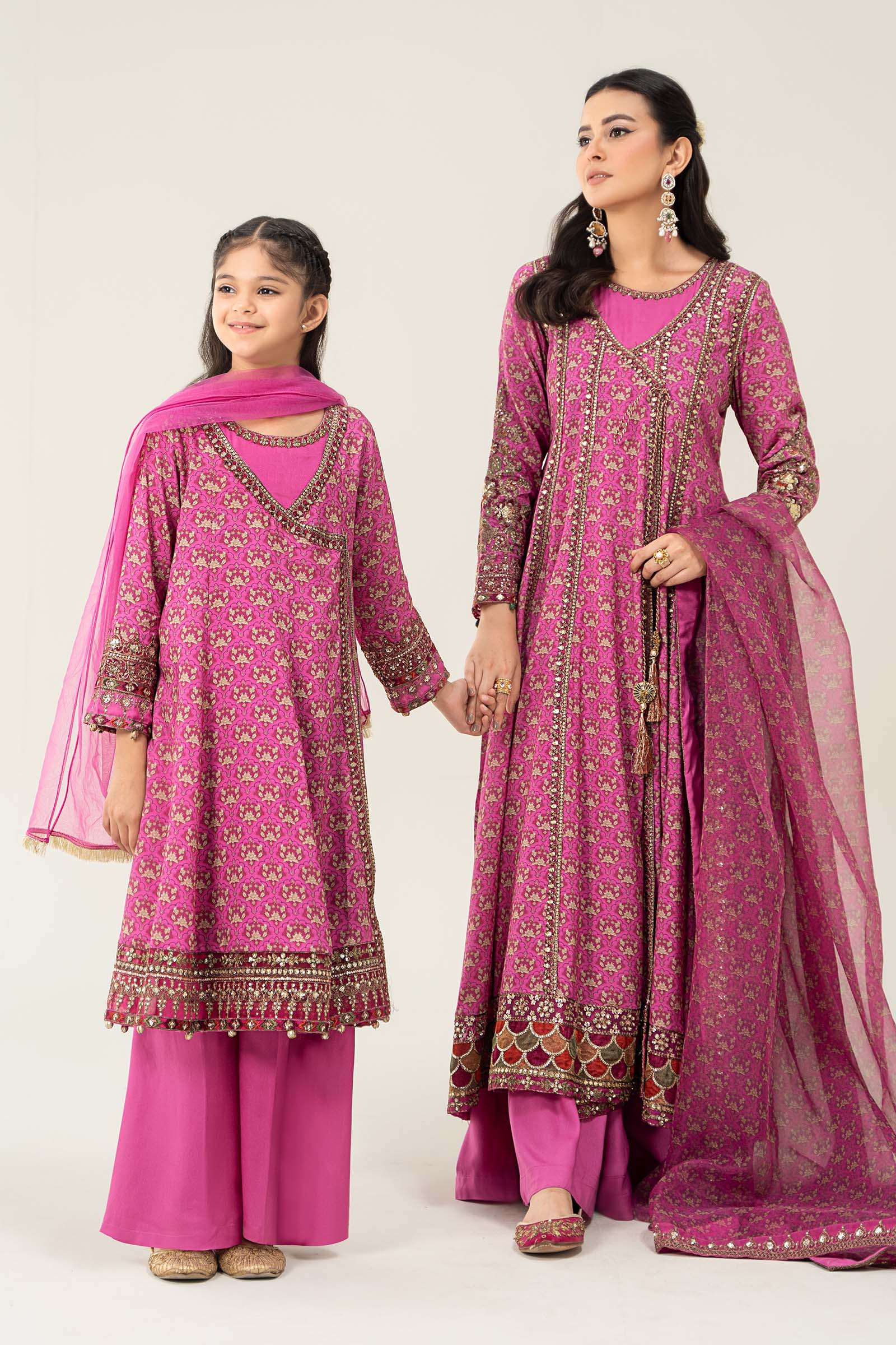 Maria B | 3 Piece Printed Linen Suit | MKD-W24-16 6-Apr Pink