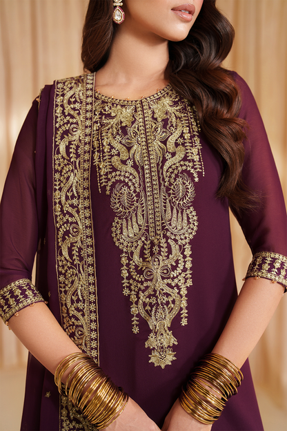 Iznik I Festive Formal I CC-76 Embroidered Chiffon - Pakistani Designer Dress - by Iznik - Type : Ladies Clothes - 100% Original at Saira Sultan