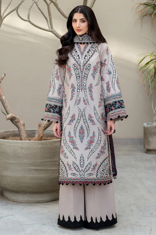 Jazmin | Shahkaar Luxury Lawn 25 | SL25-D7 XS Taupe Lawn