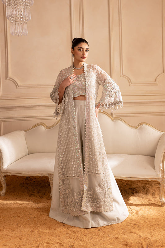 Vanya | Marlene Formals | ML-08 XS Pastel Gray Organza