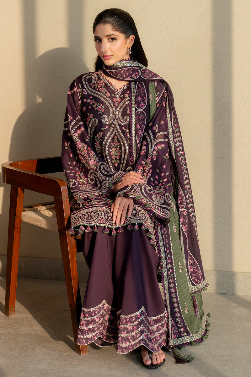 Jazmin | Shahkaar Luxury Lawn 25 | SL25-D6 XL Burgundy Lawn