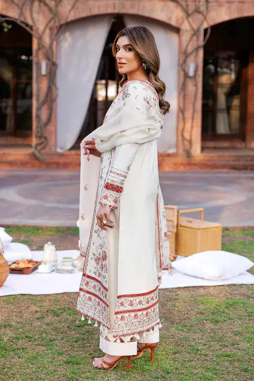Farasha | Kaavish Lawn 24 | SURREAL WHITE - Pakistani Designer Dress - by Farasha | Type: Luxury - 100% Original at Saira Sultan