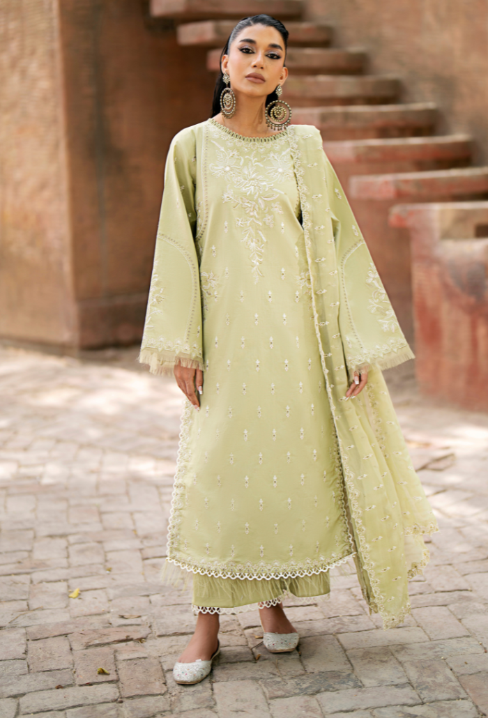 Humdum | Selin Lawn 25 | Selin - D09 XS Pastel Mint Lawn