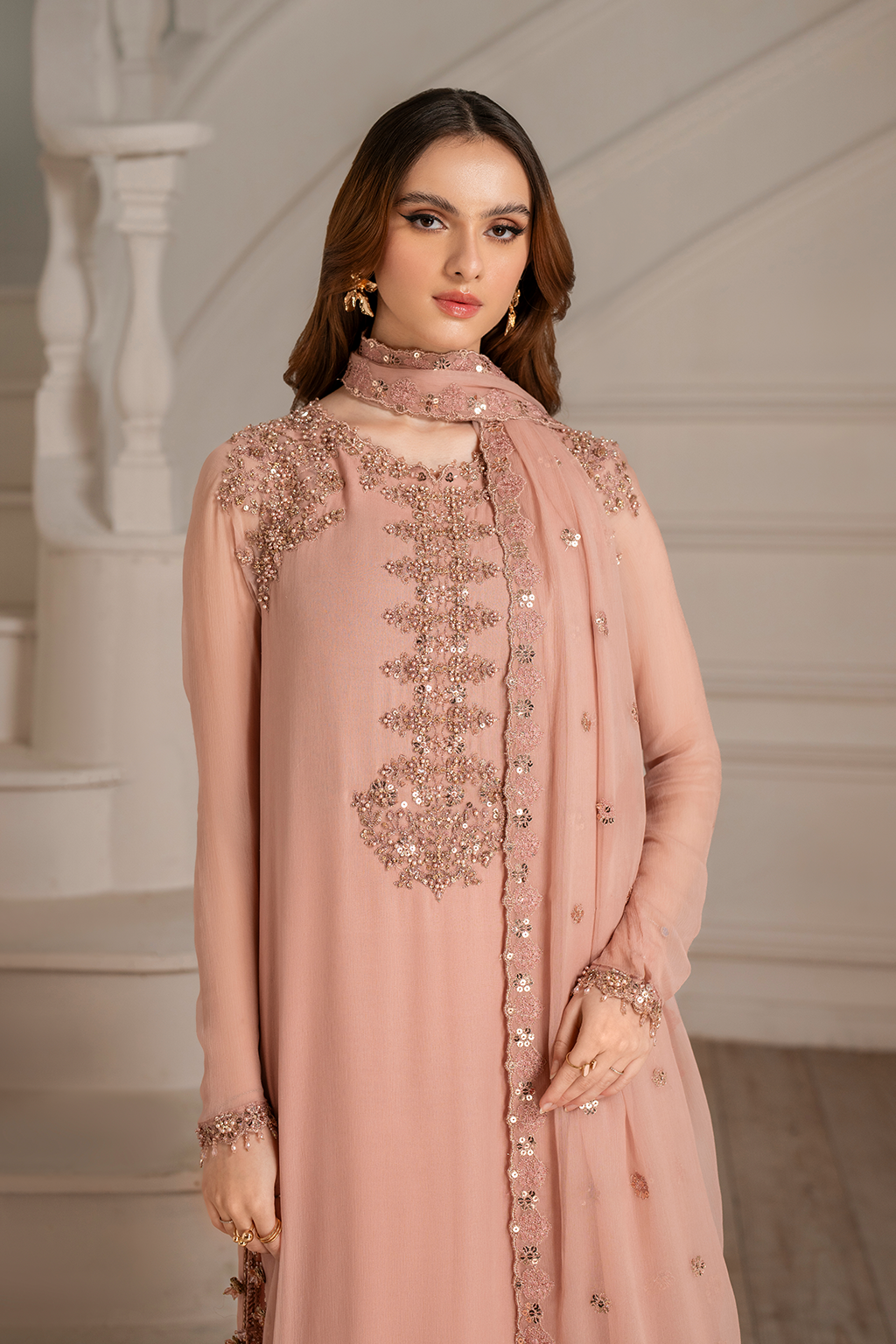 Iznik I Festive Formal I UE-479 Embroidered Chiffon - Pakistani Designer Dress - by Iznik - Type : Ladies Clothes - 100% Original at Saira Sultan