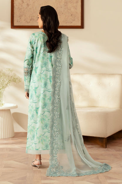 Nureh | Feya Eid Lawn | FE-03 S Ice Blue Lawn