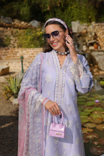 Noor by Saadia Asad | Luxe Chikankari 25 | D3-A M Lilac Lawn