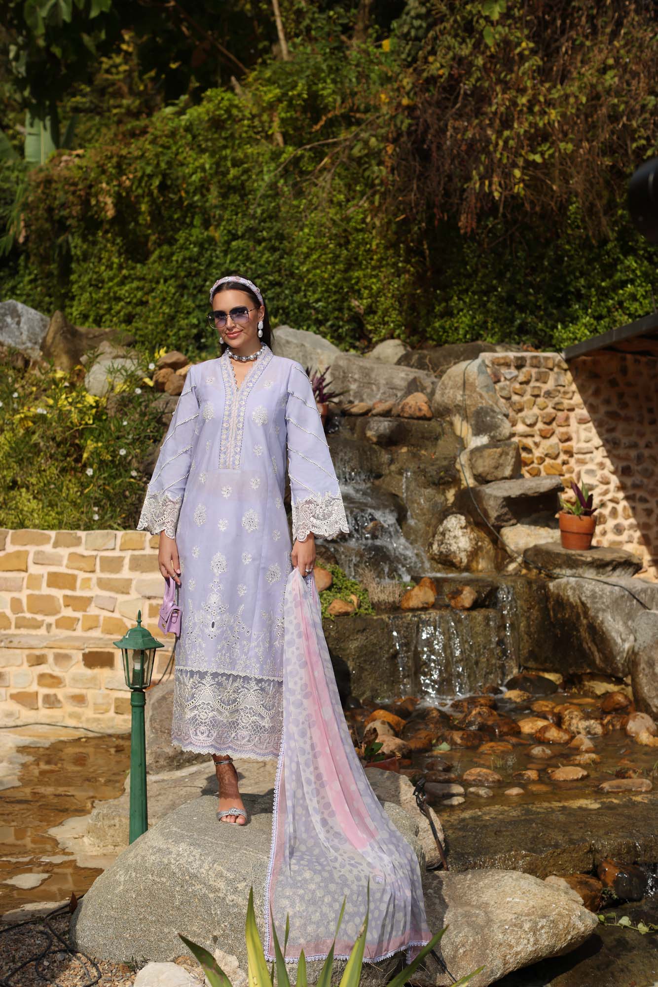 Noor by Saadia Asad | Luxe Chikankari 25 | D3-A S Lilac Lawn