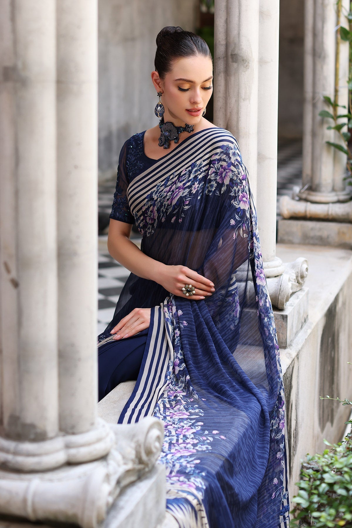 Chinyere | Formal Wedding Exclusive | DESERT ROSE S SARI (AA5355)