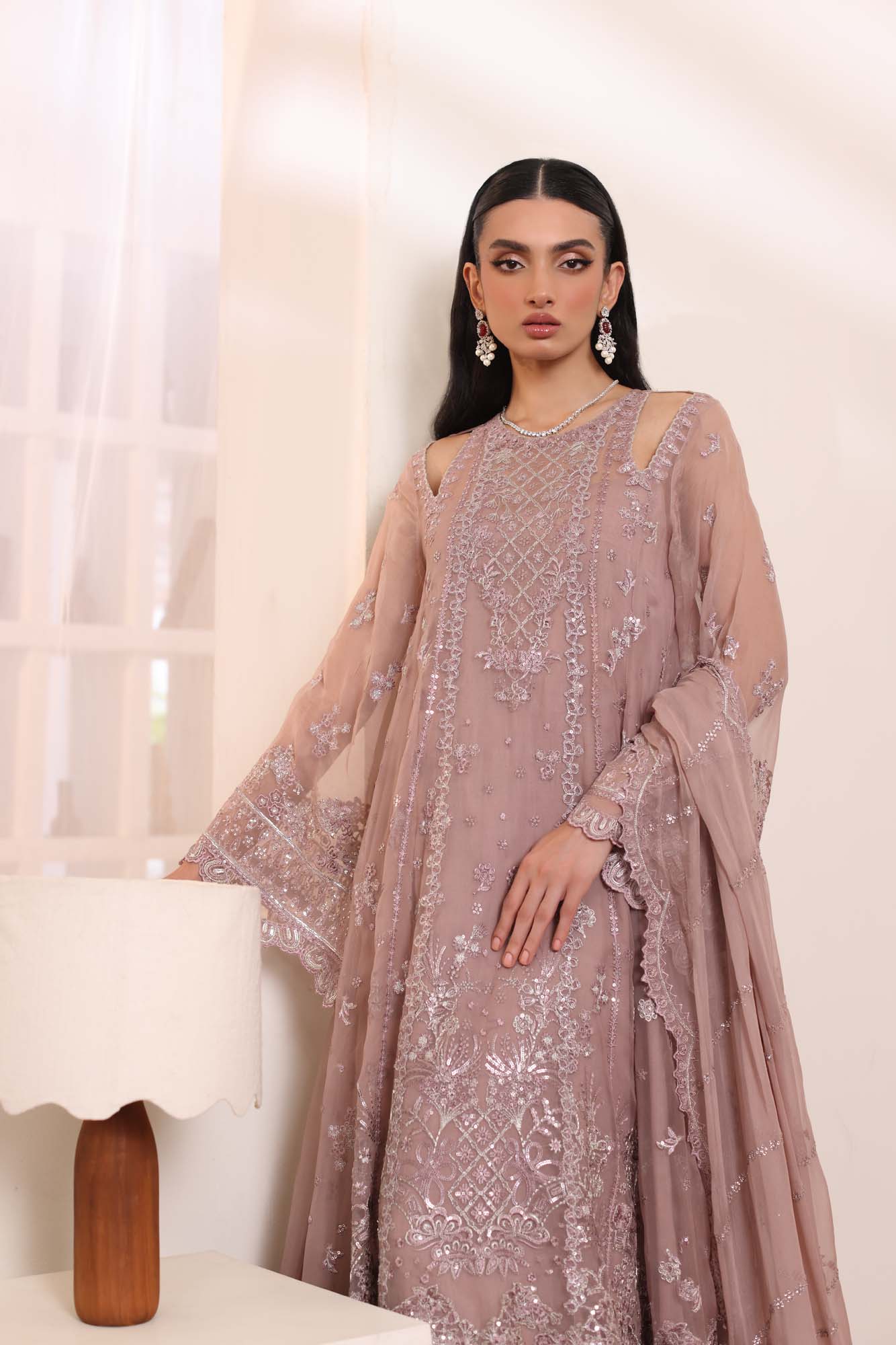 Noor by Saadia Asad | Noor Chiffon De Luxe | D7 - Pakistani Designer Dress - by Noor by Saadia Asad | Type: Formal - 100% Original at Saira Sultan