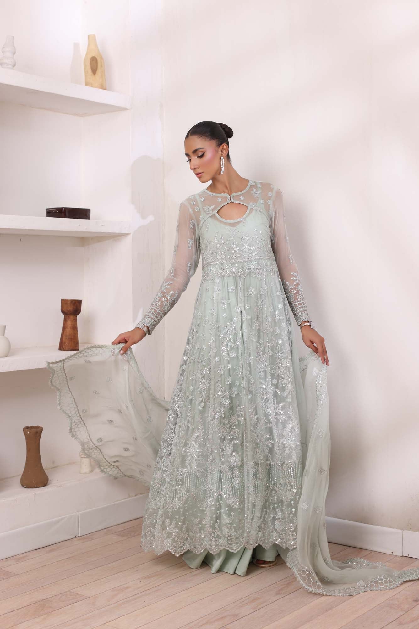 Noor by Saadia Asad | Noor Chiffon De Luxe | D8 - Pakistani Designer Dress - by Noor by Saadia Asad | Type: Formal - 100% Original at Saira Sultan